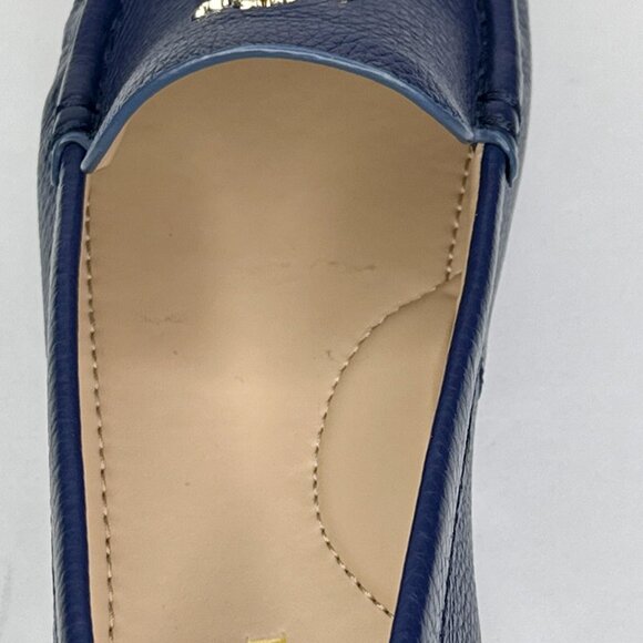 COACH Marley Driver Blue Slip On Loafers Flats‎ Pebbled Leather G4835 Size 8B US - Picture 10 of 15